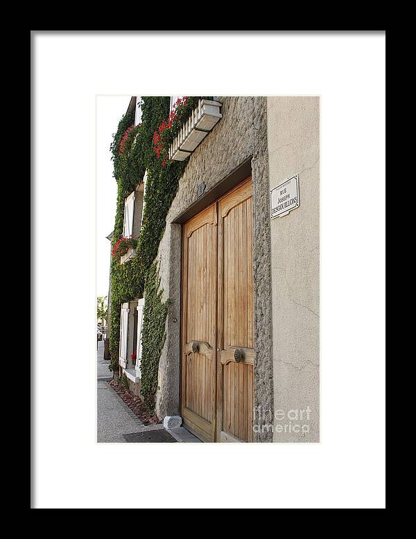 Porte Framed Print featuring the photograph Porte La Droite by Lauren Serene
