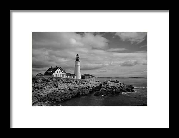 Portland Head Light Framed Print featuring the photograph Portland Head Light by Kirkodd Photography Of New England