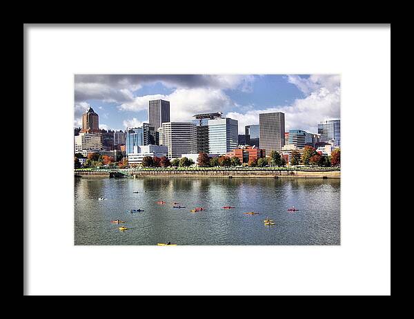 Landscape Framed Print featuring the photograph Portland Oregon by Don Siebel