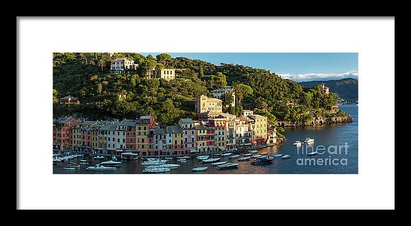 Portofino Framed Print featuring the photograph Portofino Morning Panoramic by Brian Jannsen
