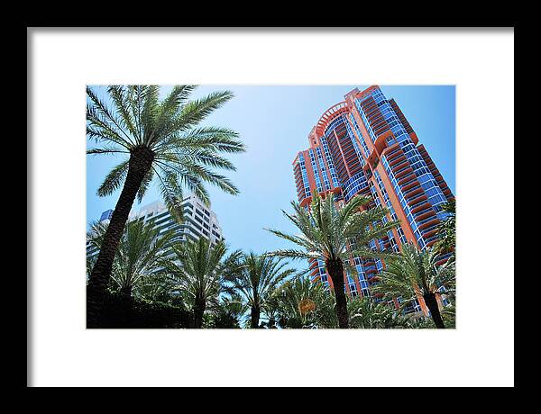 Portofino Towers Framed Print featuring the photograph Portofino Towers South Beach Miami by Amanda Vouglas