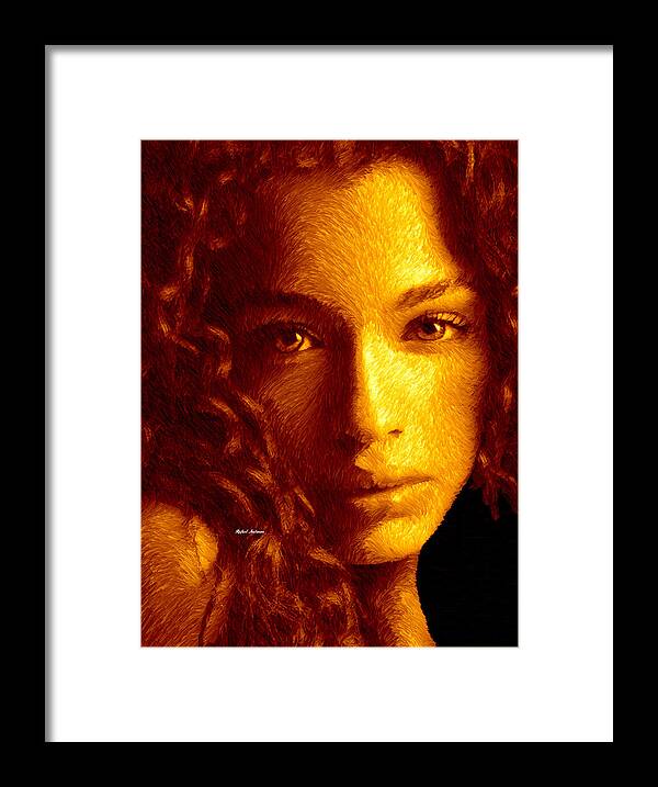 Rafael Salazar Framed Print featuring the digital art Portrait in Sepia by Rafael Salazar
