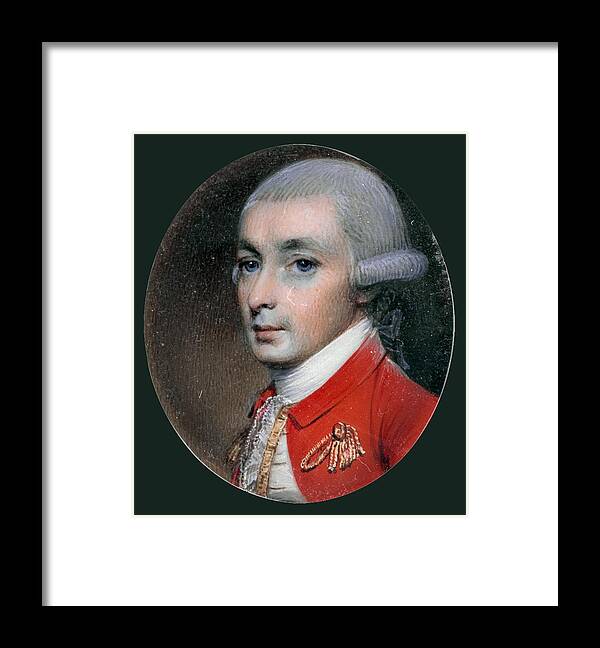 George Engleheart Framed Print featuring the drawing Portrait of a Man by George Engleheart