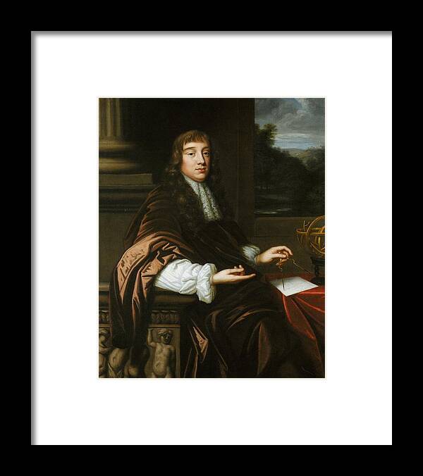 Portrait Of A Mathematician Framed Print featuring the painting Portrait of a Mathematician by Mary Beale