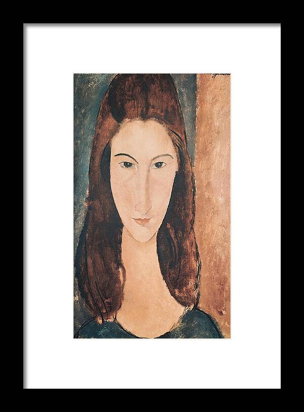 Portrait Framed Print featuring the painting Portrait of a Young Girl by Amedeo Modigliani