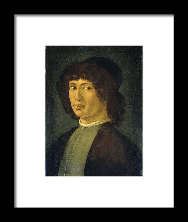 Portrait Of A Young Man Framed Print featuring the painting Portrait of a young man by MotionAge Designs