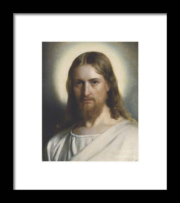 Carl Heinrich Bloch Framed Print featuring the painting Portrait of Christ by Carl Heinrich Bloch
