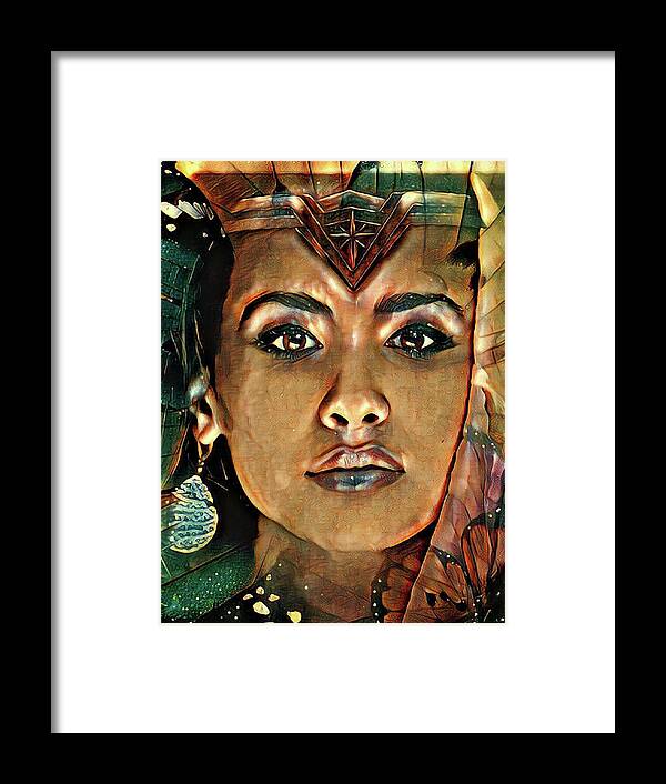 Cleopatra Framed Print featuring the digital art Portrait of Cleopatra by Kathy Kelly