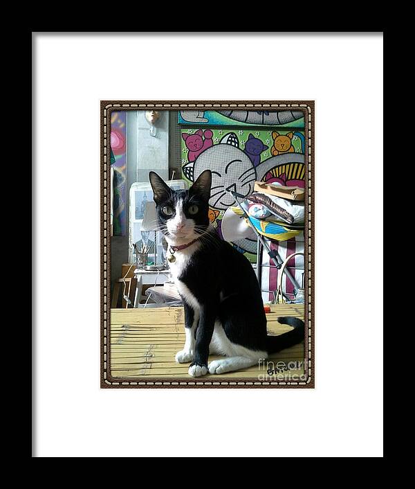Cat Framed Print featuring the photograph Portrait of GATchee by Sukalya Chearanantana