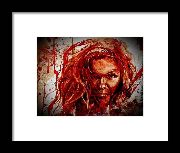 Jessica Framed Print featuring the painting Portrait Of Jessica by Ryan Almighty
