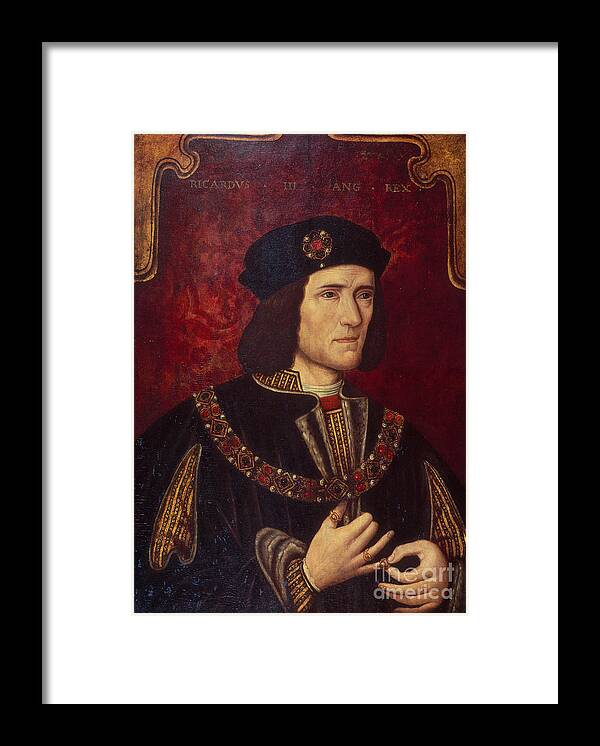 Portrait Framed Print featuring the painting Portrait of King Richard III by English School