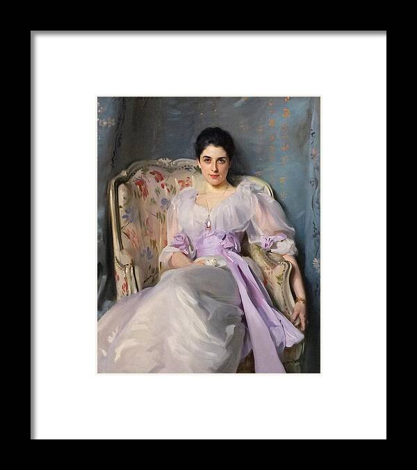 John Singer Sargent Framed Print featuring the painting Portrait of Lady Agnew of Lochnaw by John Singer Sargent