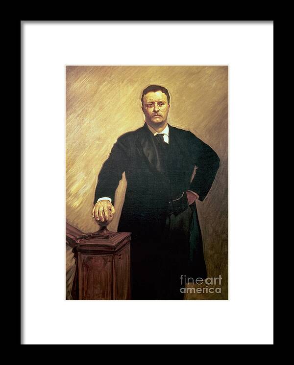 Portrait Framed Print featuring the painting Portrait of Theodore Roosevelt by John Singer Sargent