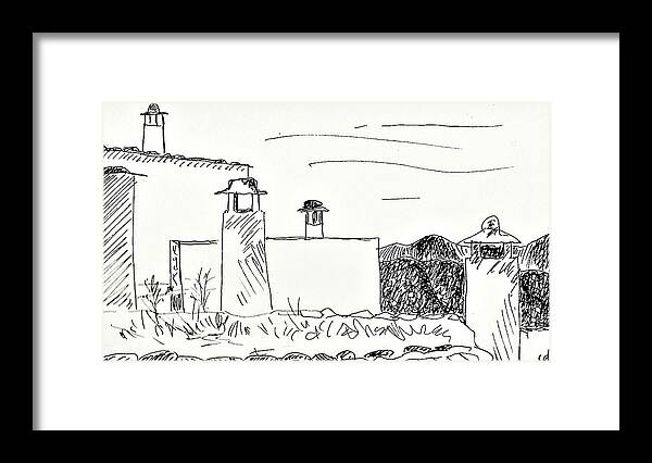 Portugos Framed Print featuring the drawing Portugos by Chani Demuijlder