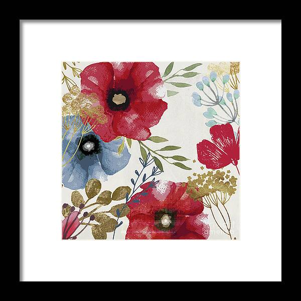Poppies Framed Print featuring the painting Posy Watercolor Poppies by Mindy Sommers