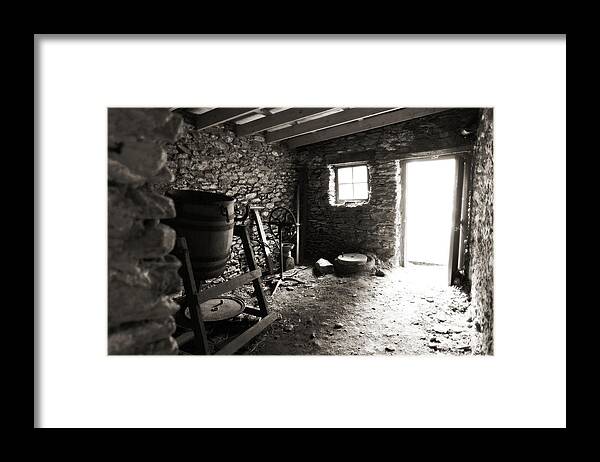 Black And White Framed Print featuring the photograph Potato Famine by Lori Knisely