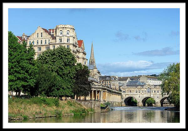 Poulteney Framed Print featuring the photograph Poulteney bridge Bath 1 by Steev Stamford
