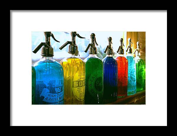 Food And Beverage Framed Print featuring the photograph Pour Me a Rainbow by Holly Kempe
