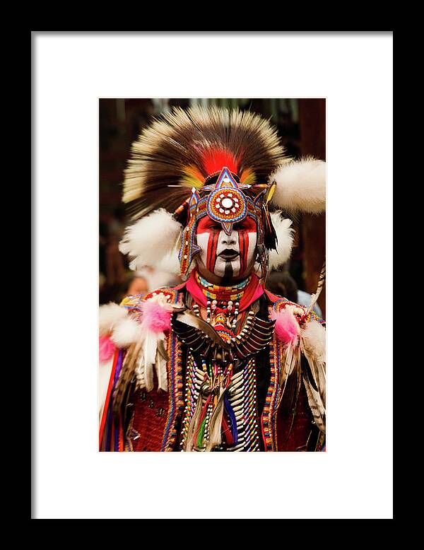 Indian Framed Print featuring the photograph Pow Wow Celebration No 6 by David Smith