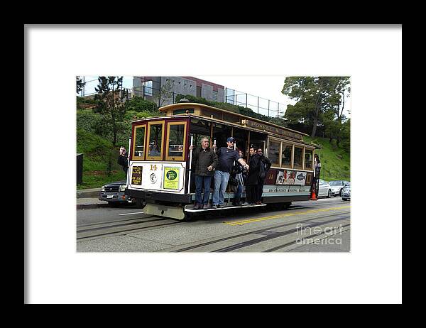 Cable Car Framed Print featuring the photograph Powell and Market Street Trolley by Steven Spak