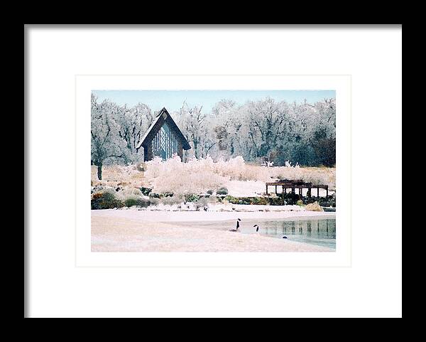 Landscape Framed Print featuring the photograph Powell Gardens Chapel by Steve Karol