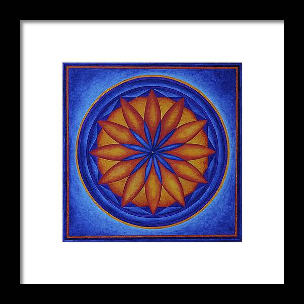 Mandala Framed Print featuring the painting Power Flower by Erik Grind