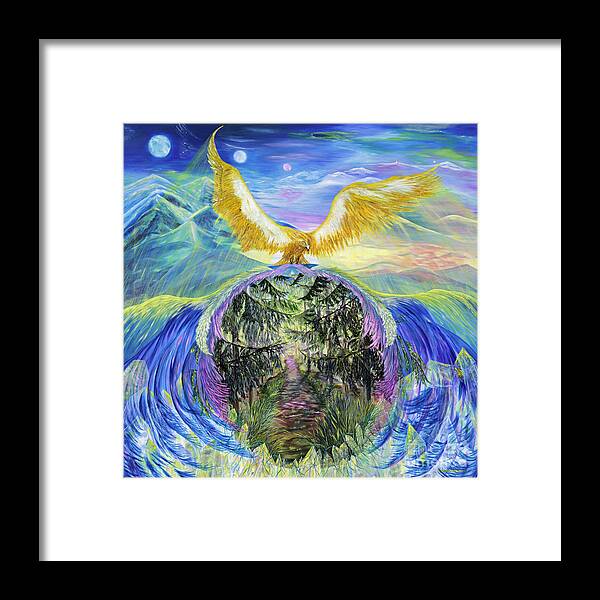 'inspiration Framed Print featuring the painting Power of Great Spirit by Regina Wirsich Roberts