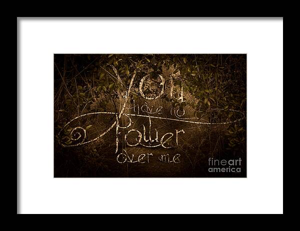 Typography Framed Print featuring the digital art Power Struggle by Laurie Hasan