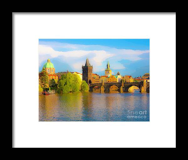 Prague Framed Print featuring the photograph Praha - Prague - Illusions by Tom Cameron