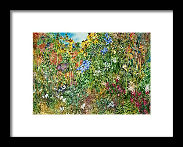 Prairie Framed Print featuring the painting Prairie III by Helen Klebesadel