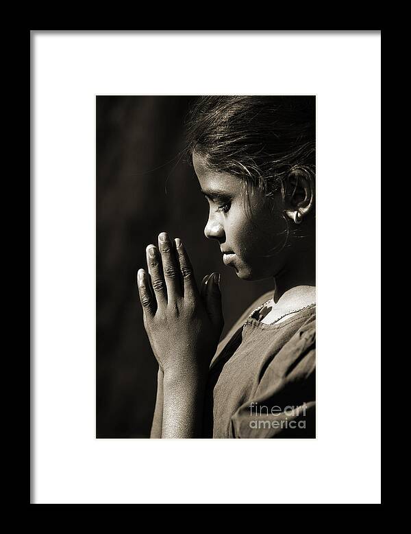 Namaste Framed Print featuring the photograph Prayers of a Child by Tim Gainey