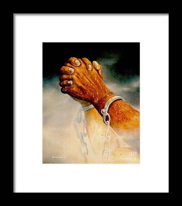 Blessing Framed Print featuring the painting Praying Hands by George Combs
