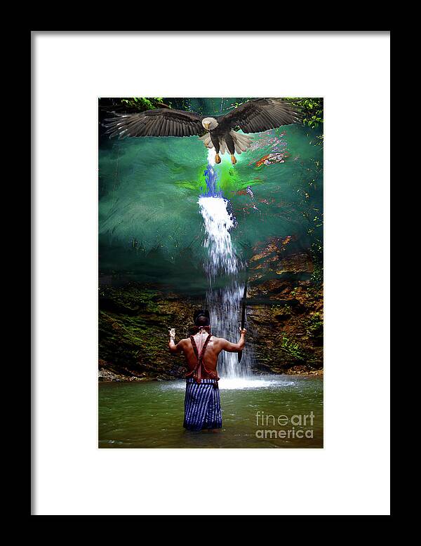 Amazon Framed Print featuring the photograph Praying To The Spirits by Al Bourassa