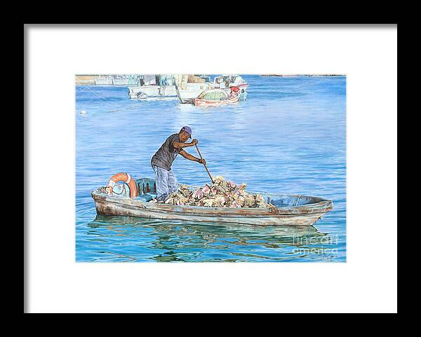 Roshanne Framed Print featuring the painting Precious Cargo by Roshanne Minnis-Eyma