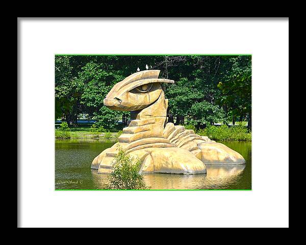 Precious Komodo Dragon Framed Print featuring the photograph Precious Dragon by Sonali Gangane