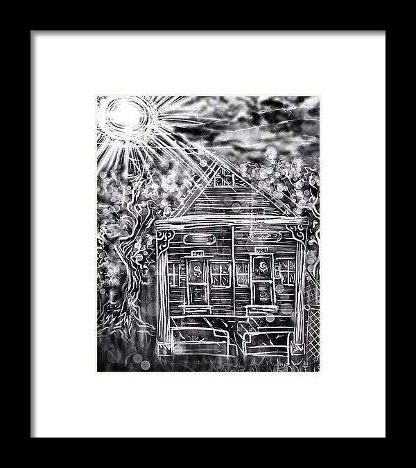 House Framed Print featuring the digital art Precognition by Angela Weddle
