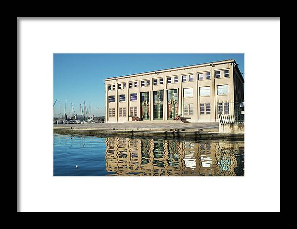 Seascape Framed Print featuring the photograph Prefecture Marin, Toulon by Jean Gill