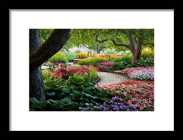 August Framed Print featuring the photograph Prescott Park Garden 3 by Susan Cole Kelly
