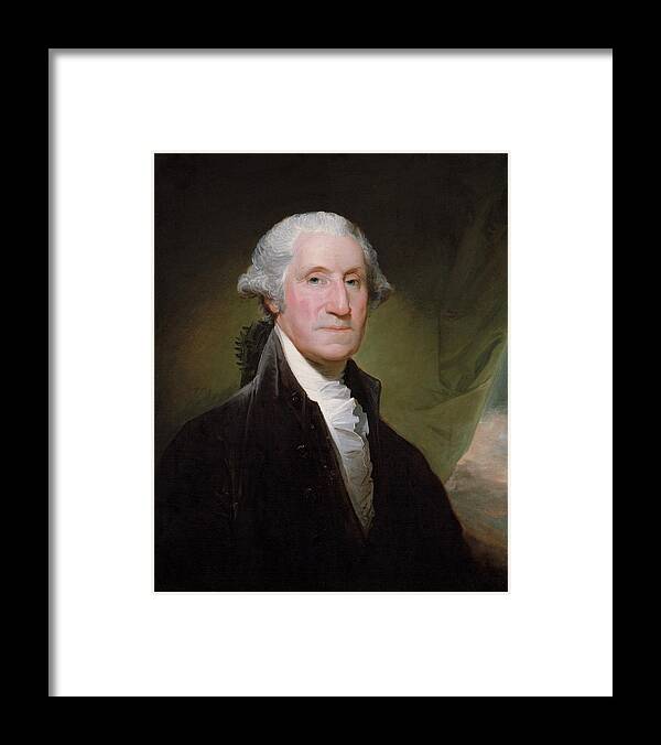 George Washington Framed Print featuring the painting President George Washington by War Is Hell Store
