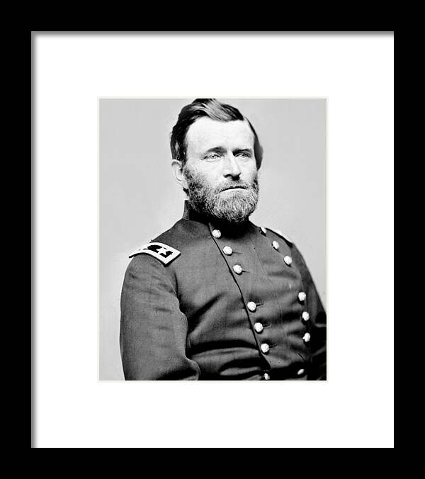 ulysses S Grant Framed Print featuring the photograph President Ulysses S Grant in Uniform by International Images