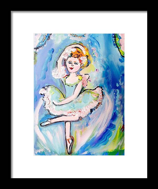 Ballerina Framed Print featuring the painting Pretty Ballerina by Judith Desrosiers