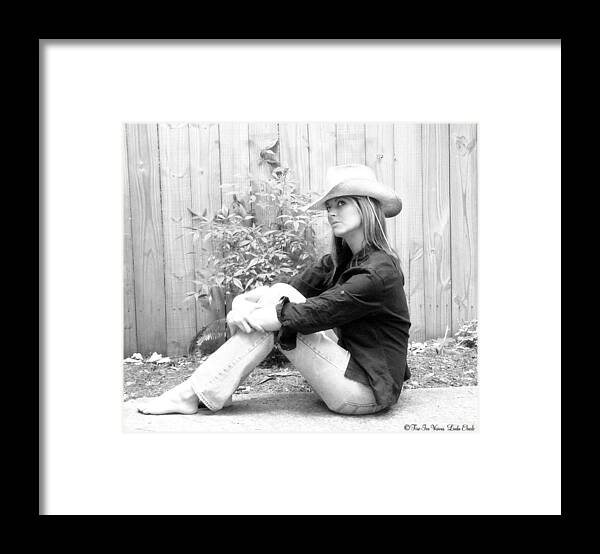 Cowgirl Framed Print featuring the photograph Pretty in Western by Linda Ebarb