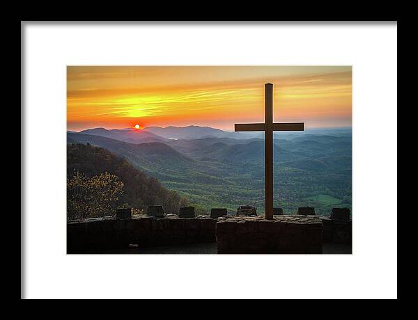 Morning Framed Print featuring the photograph Pretty Place Chapel SC NC We Are Healed by Robert Stephens