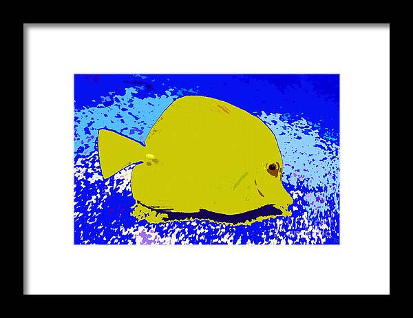Art Framed Print featuring the painting Pretty Yellow Fish by David Lee Thompson