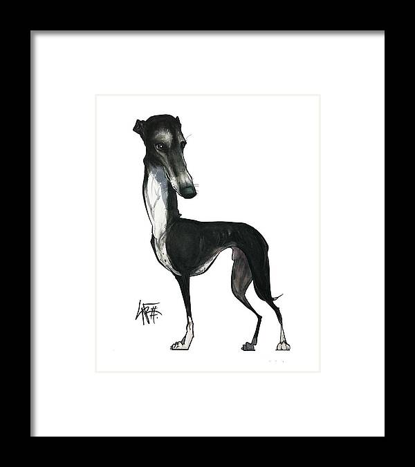 Greyhound Framed Print featuring the drawing Price 3822 by John LaFree