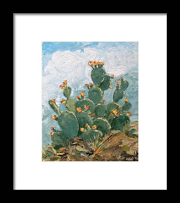 Texas Framed Print featuring the painting Prickly Pear by Norman Engel