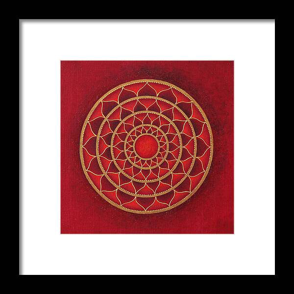 Mandala Framed Print featuring the painting Primal Joy by Erik Grind