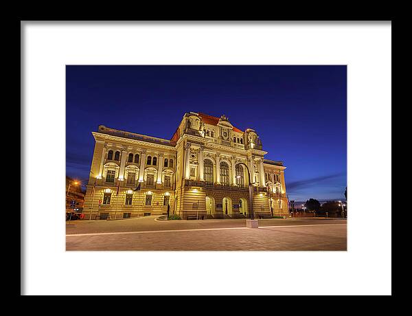 Oradea Framed Print featuring the photograph Primaria Oradea, Oradea City Hall, Oradea, Romania by Rick Deacon