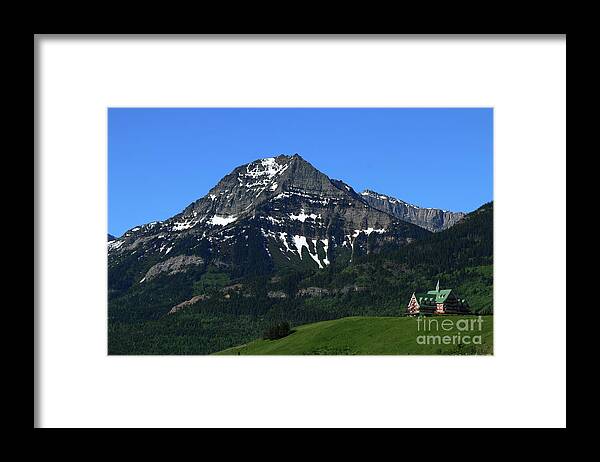 Prince Of Wales Hotel Framed Print featuring the photograph Prince of Wales Hotel in Waterton Lake Park by Christiane Schulze Art And Photography