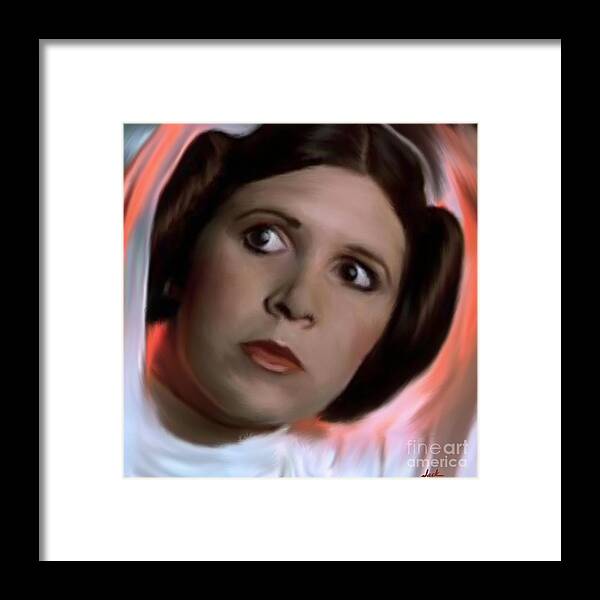 Star Wars Framed Print featuring the painting Princess Leia by Jack Bunds